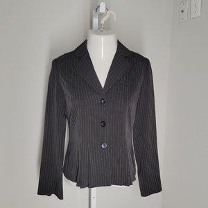 T. Milano Classy Collared Blazer ~ Sz 8 ~ Black ~ Long Sleeve ~ Stretch
